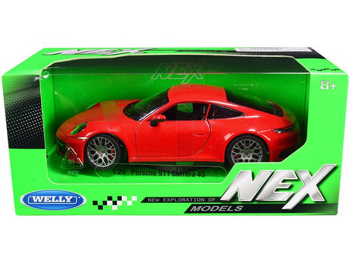 Porsche 911 Carrera 4S Red  - Welly 1/24 - 24099 RD  - Passion Diecast 