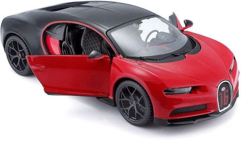 Bugatti Chiron Sport n°16 Red and Black - 1:18 Bburago  - 11044 RD - Passion Diecast 