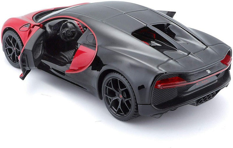 Bugatti Chiron Sport n°16 Red and Black - 1:18 Bburago  - 11044 RD - Passion Diecast 