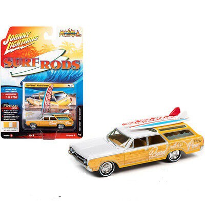 1964 Oldsmobile Vista Cruiser Wagon Yellow - Surf Rods - Johnny Lightning 1/64 - JJLSP110 - Passion Diecast 