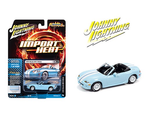 1999 Mazda MX5 Miata Blue - Import Heat - Johnny Lightning -   1:64 - JLSP111 A -  Passion Diecast 