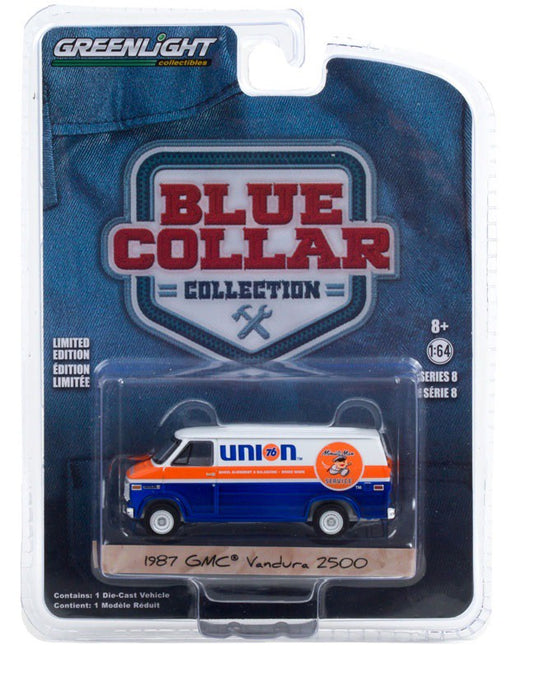 1987 GMC Vandura 2500 Union 76 Minute Man Service - Blue Collar Collection 8 - Greenlight 1/64 -  35180 E Passion Diecast 