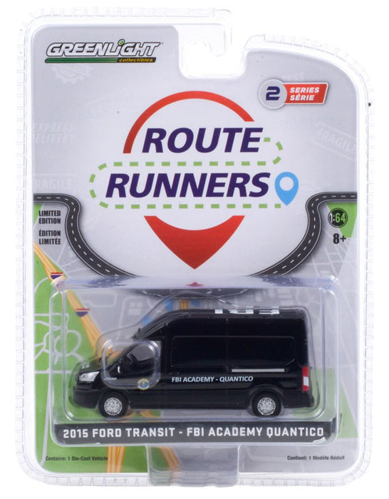 2015 Ford Transit FBI Academy Quantico - Route Runners Series 2    greenlight 1-64  - 53020 B