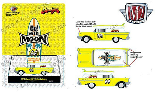 1957 Chevy Sedan Delivery Mooneyes Surf - M2 Machine Hobby Exclusive 1:64 - 31500-HS18 - Passion Diecast 