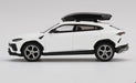 Lamborghini Urus with Roof Box Bianco Monocerus Matt -  MINI GT 1:64 - Usa Exclusive - MGT00220 - Passion Diecast 