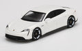 Porsche Taycan Turbo S White -  MINI GT 1:64 - MGT00218 - Passion Diecast 
