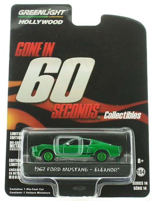 1967 Custom Ford Mustang Eleanor  - Gone in Sixty Seconds  GREENMACHINE 1/64  44742GR