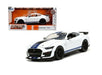 2020 Ford Shelby  GT500 White with Blue stripe -  Jada 1/24 - 53003 WH - Passion Diecast 