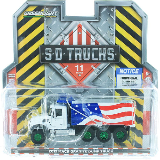 2019 Mack Granite Dump Truck  Red, White and Blue -  SD Trucks 11 - Greenlight  1.64 - 45110 C