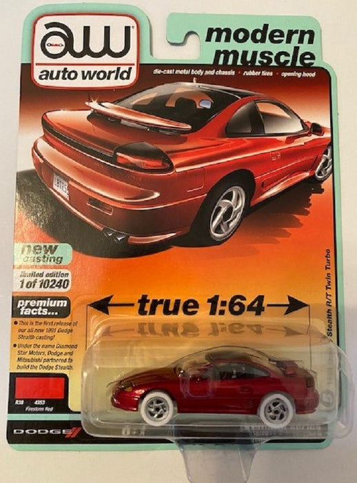 1991 Dodge Stealth R/T Twin Turbo - Red - Auto World 1/64 - AWSP056 A