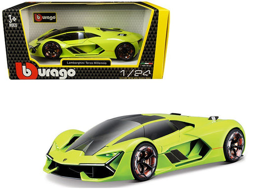 Lamborghini Terzo Millennio Lime Green - Bburago 1-24 -  21094 GRN - Passion Diecast 