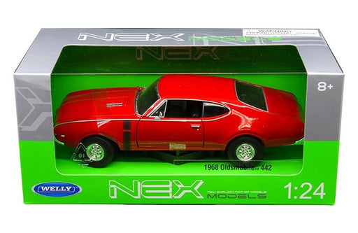 1968 OLDSMOBILE 442 RED Welly 1/24 24024  - Passion Diecast 