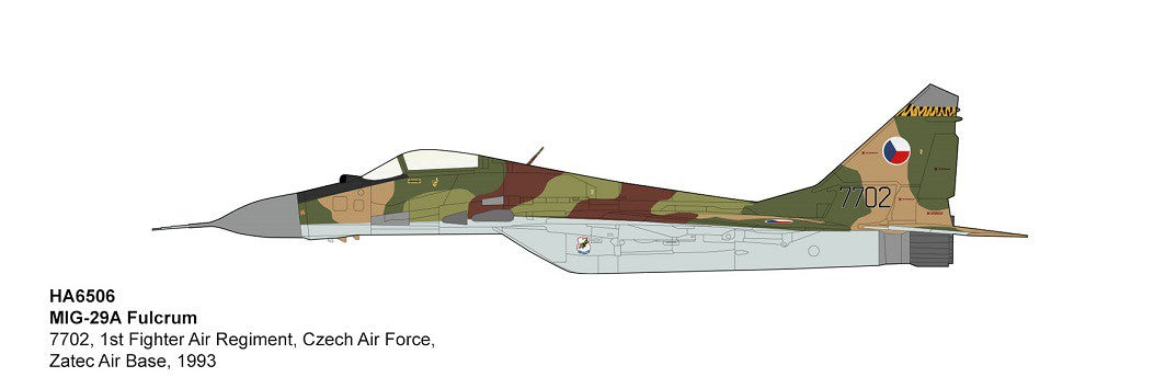 Mikoyan MiG-29 Fulcrum-A / Czech AF 1st Fighter Air Rgt, Czech Republic, 1993 - Hobby Master 1/72 HA6506 - Passion Diecast