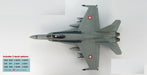 McDonnell Douglas F/A-18C Hornet Swiss Air Force - Switzerland - With decal Sheet - Hobby Master 1/72 HA3532B - Passion Diecast