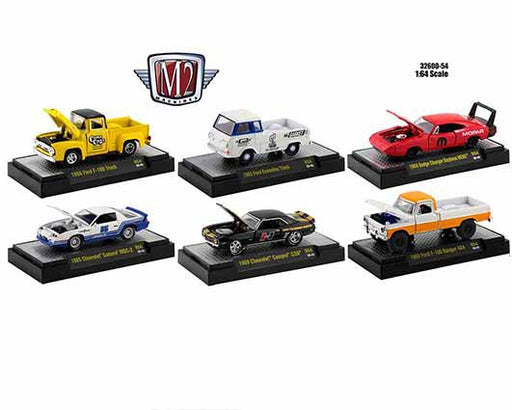 Auto-Trucks / Detroit Muscle Release 54  Assortment of 6 - M2 Machines 1-64 - 32600-54 -  Passion Diecast 