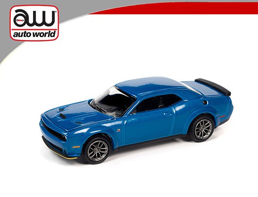 2019 Dodge Challenger R/T Scat Pack Blue  - Auto World 1:64  - AWSP061 B -  Passion Diecast 