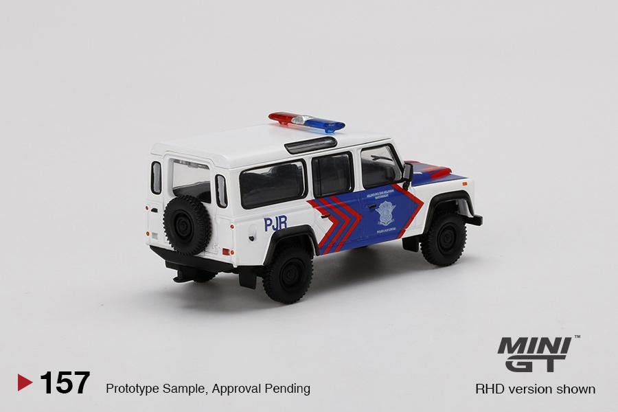 Land Rover Defender 110 Indonesia Pollisi - Mini GT 1/64 - MGT00157 R -  Passion Diecast 