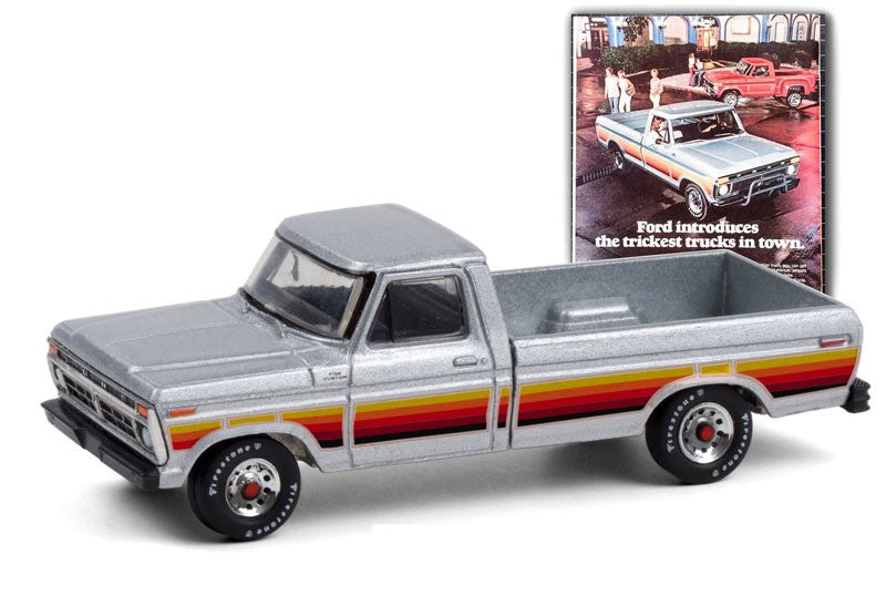 1977 Ford F-150 "Ford Introduces The Trickest Trucks In Town” -Vintage Ad Cars Series 4  - 1-64 Greenlight - 39060 B