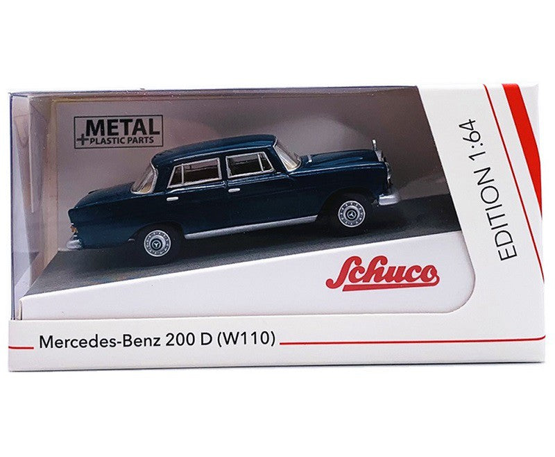 Mercedes Benz 200 D W110 Navy Blue - Schuco 1:64 - 452022200 -  Passion Diecast 