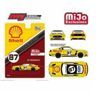 2017 Ford Mustang Shell  Racing Yellow  -  Autoworld - MiJo Exclusive 1:64 - CP7439 - Passion Diecast 