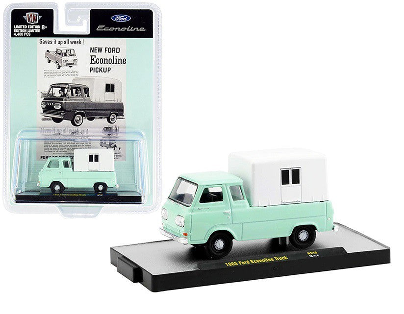 1965 Ford Econoline With Camper Shell  -   M2 Machines 1:64 Hobby Exclusive - 31500 HS16 - Passion Diecast 