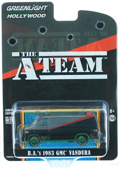 The A-Team  - 1983 GMC Vandura (Weathered Version) - GREENMACHINE 1/64 -  44865 FGR