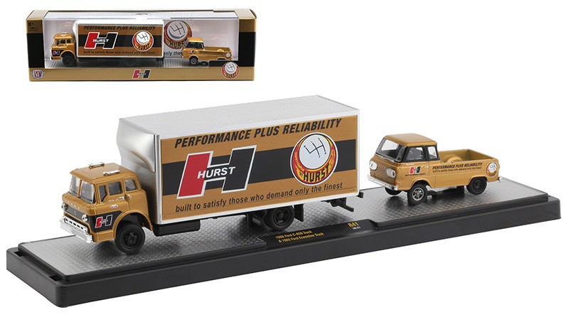 Hurst - 1965 Ford C-950 Truck and 1965 Ford Econoline Truck -  M2 1/64  36000 41 A  -  Passion Diecast 