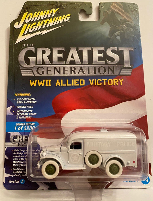 DODGE WC54 - Allied Victory - Wheeled Warriors  - WHITE Lightning - 1:64 - JLCP7066GR