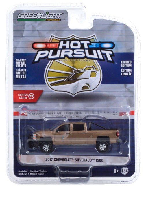 2017 Chevrolet Silverado - Washington State Dep of Fish & Wildlife Police  - Hot Pursuit Series 37 -1-64 Greenlight - 42950 E