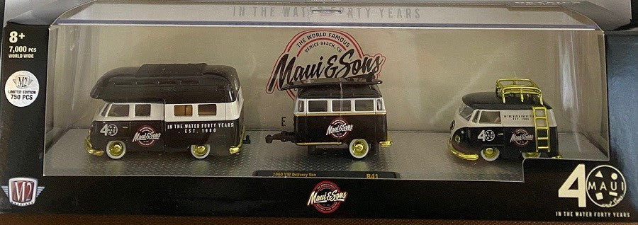 Maui & Sons - 1959 Volkswagen Double Cab and 1960 Volkswagen Delivery Van -  CHASE CAR M2 1/64 - 36000 41 CGR