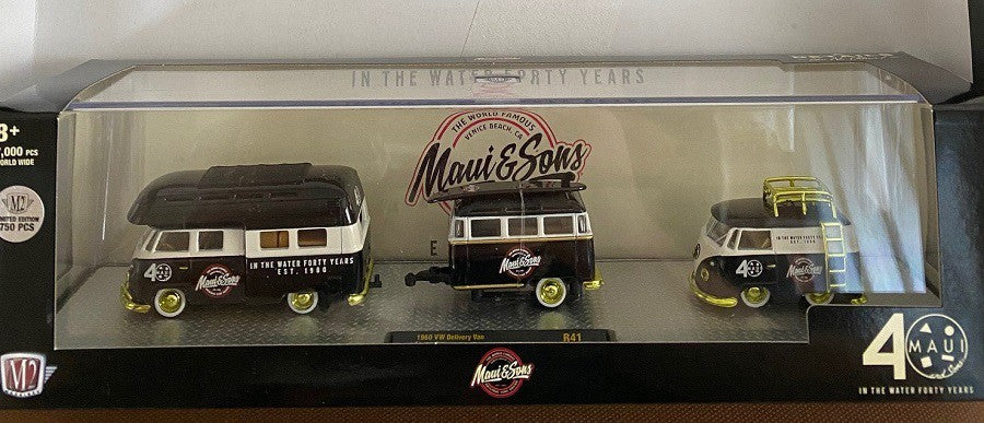 Maui & Sons - 1959 Volkswagen Double Cab and 1960 Volkswagen Delivery Van -  CHASE CAR M2 1/64 - 36000 41 CGR