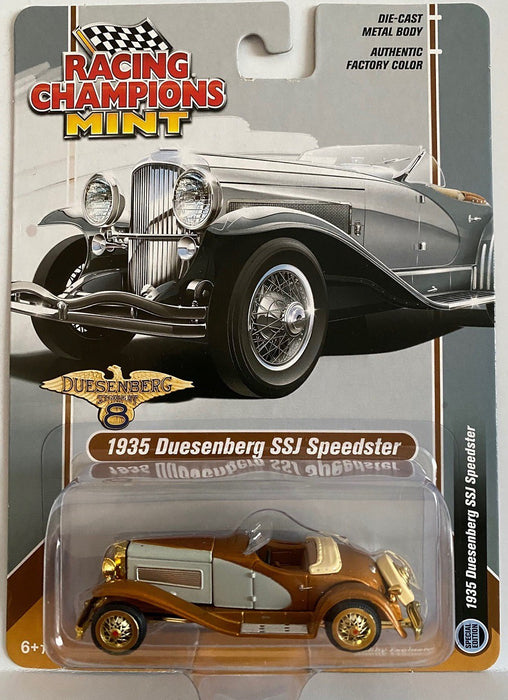 1935 Duesenberg SSJ Speedster - GOLDEN CHASE CAR Racing Champions Mint.  1:64 - RCSP014GR