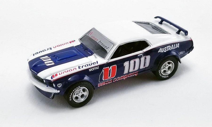 ALLAN MOFFAT - U100 - FORD F-350 RAMP TRUCK WITH U100 1969 FORD TRANS AM MUSTANG  - Acme 1/64 -  51342
