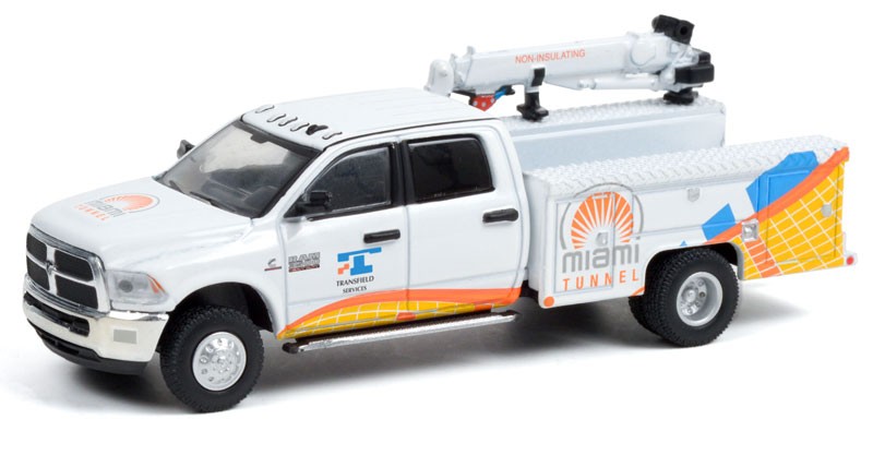 2015 Ram 3500 Crane Truck - Port of Miami Tunnel - Dually Drivers  7 - Greenlight 1-64 - 46070 C