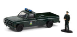 1986 Chevrolet M1008 with Enforcement Officer Figure - The Hobby Shop Series 10 - 1/64 Greenlight - 97100 D