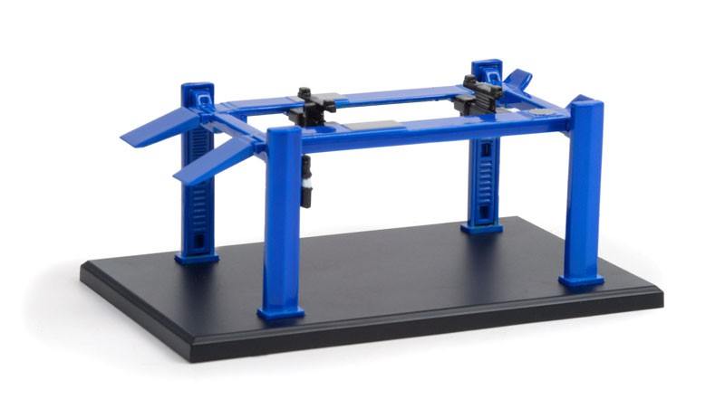 Four-Post Lifts - Blue- Auto Body Shop Serie 1- Greenlight 1/64 - 16100 A  - Passion  Diecast
