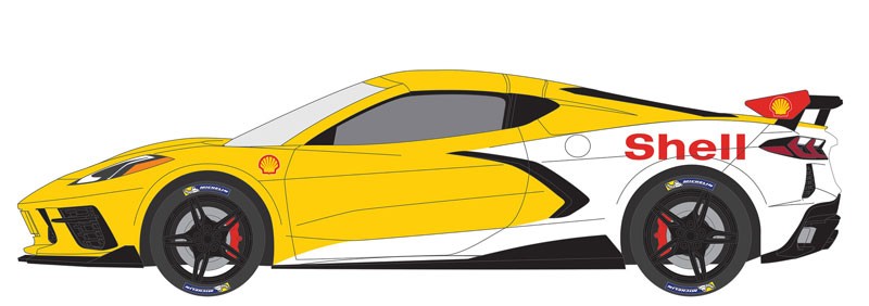 2021 Chevrolet Corvette C8 Stingray Coupe - Shell Oil - Running on Empty 13 - 1/64 Greenlight - 41130 E