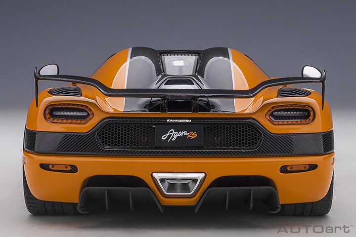 Koenigsegg Agera RS - Cone Orange / Carbon Black / Black Accents - Autoart 1/18 - 79023 - Passion Diecast