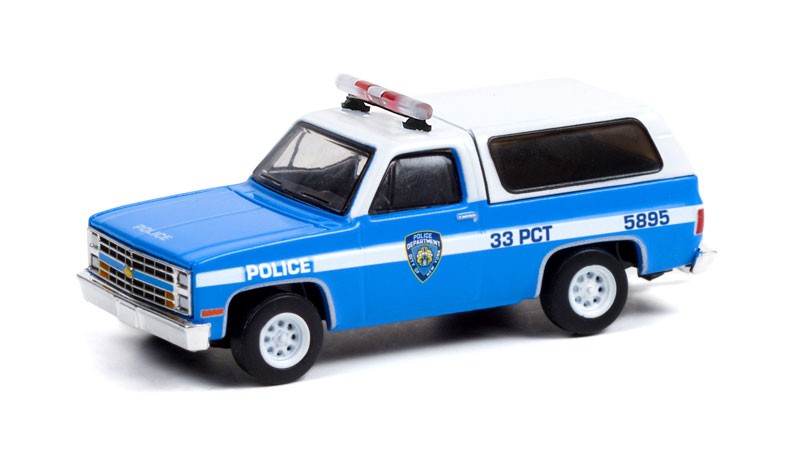 1985 Chevrolet K-5 Blazer - New York City Police Dept (NYPD) - Hobby Exclusive -1/64 Greenlight - 30245