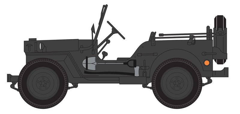 1942 Willys MB Jeep - Black Bandit Series 25   1/64 Greenlight - 28070 A