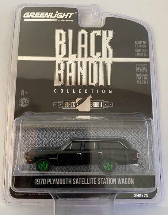 1970 Plymouth Satellite Station Wagon - Black Bandit Series 24   1-64 GREENMACHINE 28050 AGR