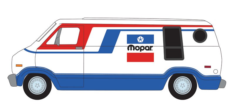 1976 Dodge B-100 - MOPAR - Blue Collar Collection 9 - Greenlight 1/64 -  35200 C