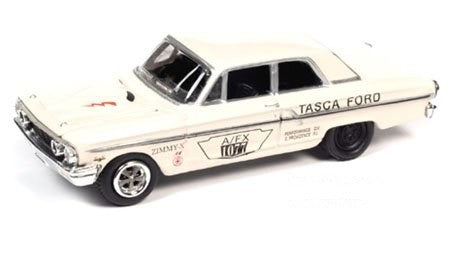 1964 Ford Thunderbolt  White - Bill Lawton - Tasca Ford - Johnny Lightning 1:64 - JLSP139 B -  Passion Diecast 
