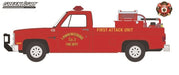 1986 Chevrolet C20 Custom Deluxe - Fire Department First Attack Unit - Fire & Rescue Series 1 - Greenlight 1/64 - 67010 A