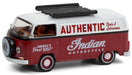 1972 Volkswagen Type 2 Panel Van - Indian Motorcycle Parts & Service- Club Vee-Dub Series 12 Greenlight 1/64 - 36020 B