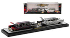 1957 Chevy Bel Air  Black Pearl / Flames and 1957 Chevy Bel Air in Flat Silver and  Black / Flames -  M2 1/64 - 36000 43  A