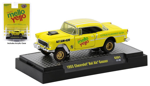Mellow Yellow - 1955 Chevrolet Bel Air Gasser - M2  1:64  - 52500 GS01 B - Passion Diecast 
