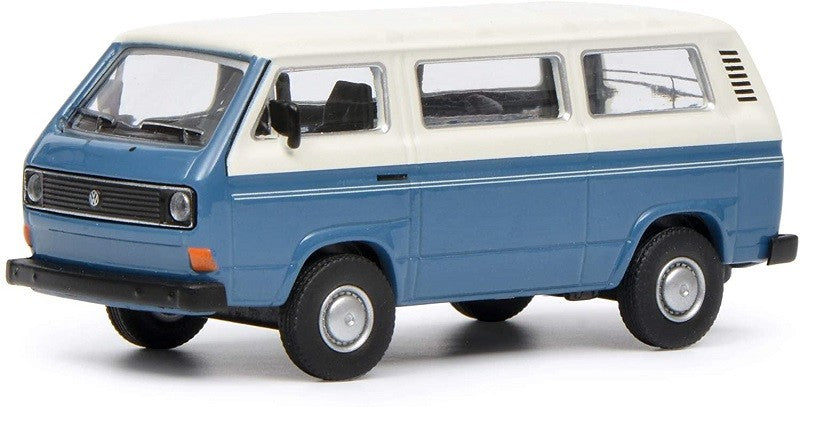 Volkswagen T3 Bus Dark Blue and White - Schuco 1:64 -  452017200 - Passion Diecast 