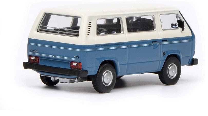 Volkswagen T3 Bus Dark Blue and White - Schuco 1:64 -  452017200 - Passion Diecast 
