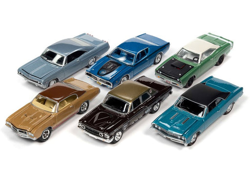 Muscle Cars USA 2021 Release 1 Version A  (6 cars set ) Johnny Lightning 1:64 - JLMC025 A - Passion Diecast 